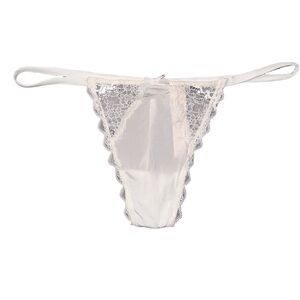Victoria's Secret NWT White Lace Thong G-String Panty Bridal Sz XLarge